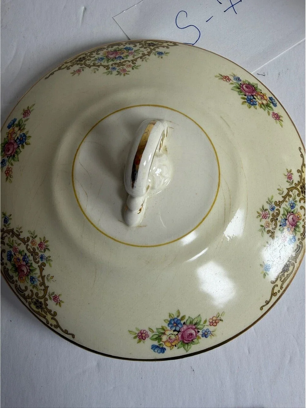 Vintage Crown Potteries Floral Tureen with Lid S-7